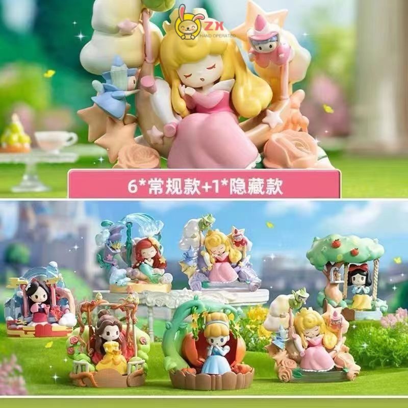 ของแท้ กล่องสุ่ม ตุ๊กตาเจ้าหญิงดิสนีย์ D-baby Huayang Swing Series แฮนด์เมด สําหรับตกแต่งโต๊ะ ของขวัญวันเกิด