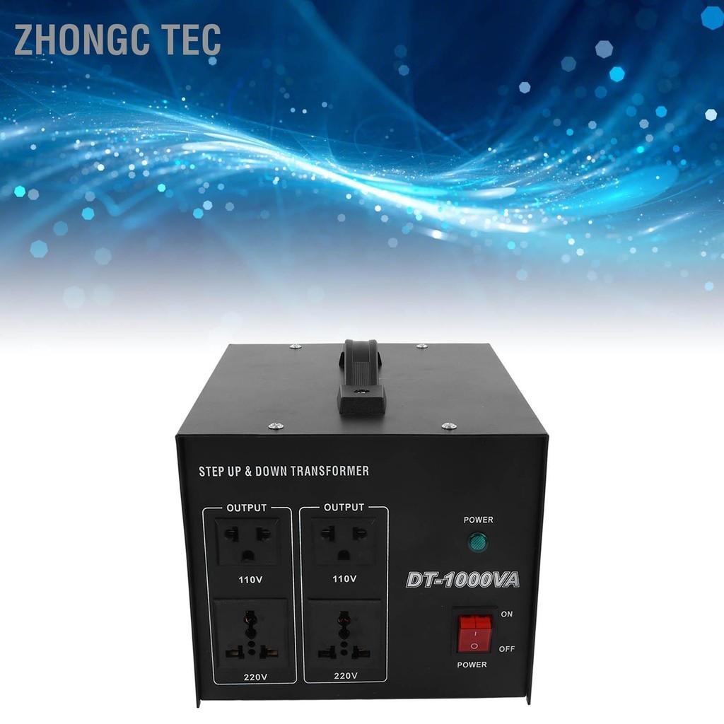 Zhongc Tec 1000W Power Transformer Boost Buck ตัวแปลงแรงดันไฟฟ้า AC110V 220V เฟสเดียว