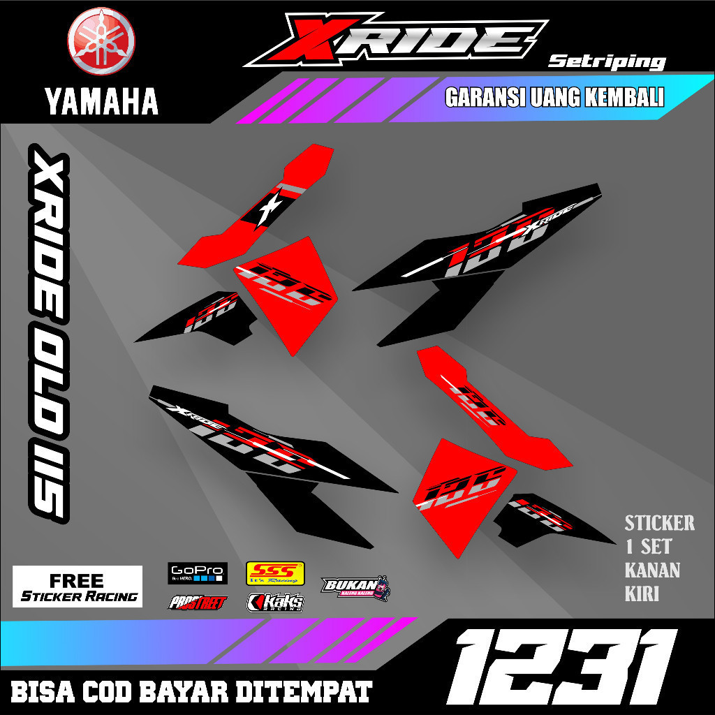 Yamaha XRIDE 115 X RIDE X-RIDE OLD 115 2013 2014 2015 2016 2017 Motif สไตล์เวียดนามกึ่ง fullbody m1231