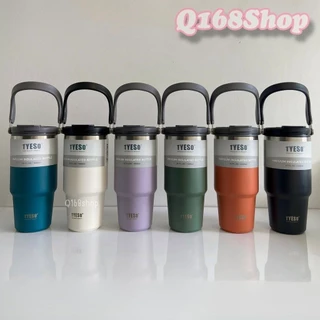 แก้วเก็บความเย็น Tyeso (ของแท้) แบบใหม่มีที่จับ หูหิ้ว แก้วสแตนเลส304=600ml/750ml/900ml/1050ml/1200ml