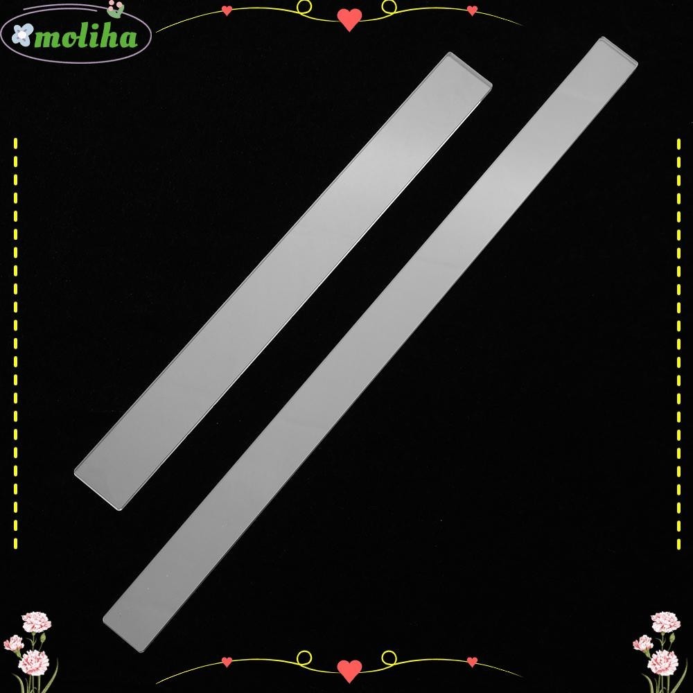 Moliha ไม้บรรทัดอะคริลิค แบบหนา สําหรับวัดความลึกไอซิ่งฟองดองท์ 2 ชิ้น