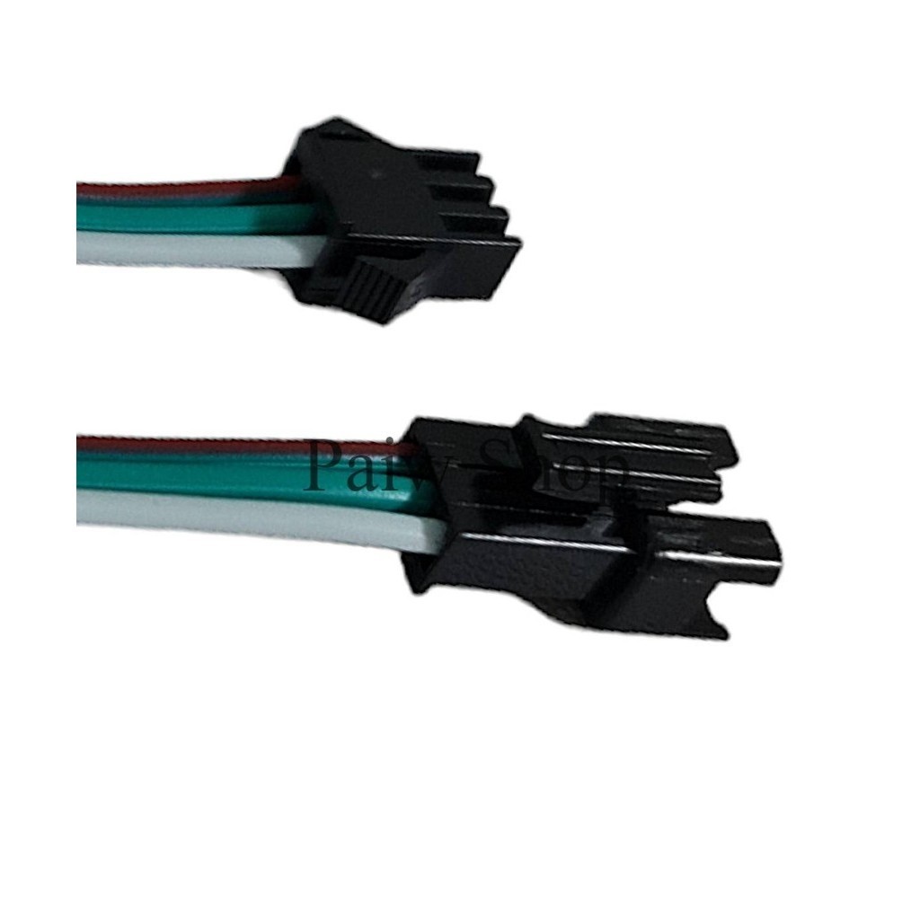 JST SM ปลั๊กตัวผู้ ตัวเมีย แบบ 3 ขา สำหรับสายไฟ LED WS WS 2812 WS WS 2811  สินค้าส่งจากไทย