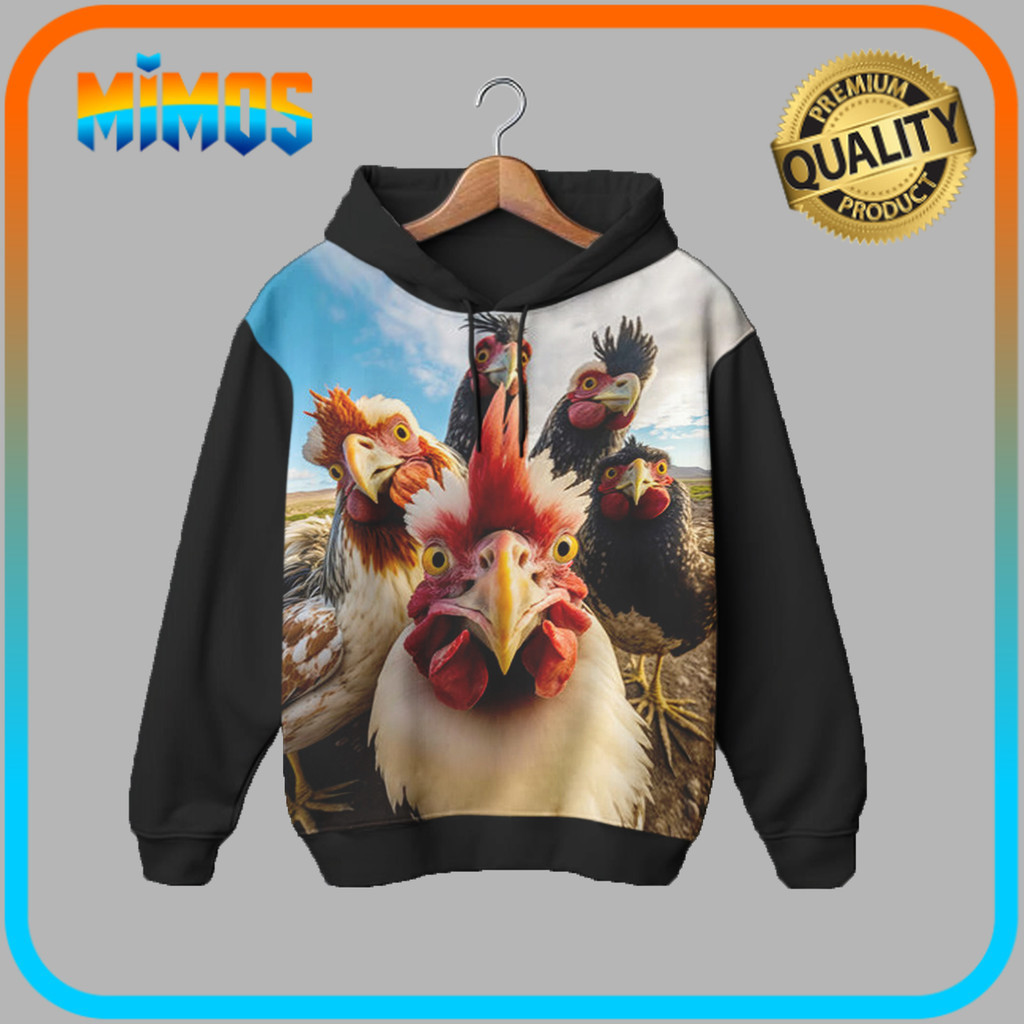 3D Animated TV การ์ตูนไก่เด็ก Hoodie Jacket Chicken Hero 05MM007 _JA สําหรับเด็กอายุ 1-12 ปี