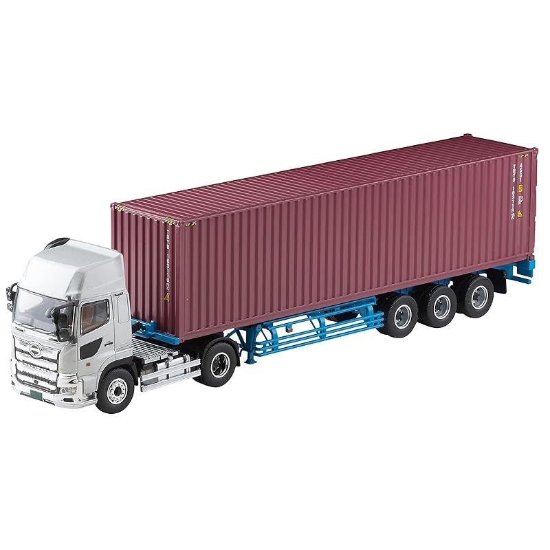 Tomica Limited Vintage Neo 1/64 LV-N292a Hino Profia 40ft Marine Container Trailer Toho Sharyo TC36H1C34 Silver - Completed