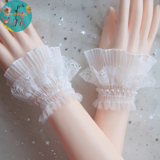 Renbg ปลอกตาข่ายสองชั้น แต่งลูกไม้ สําหรับตกแต่งเล็บ DIY 1 คู่