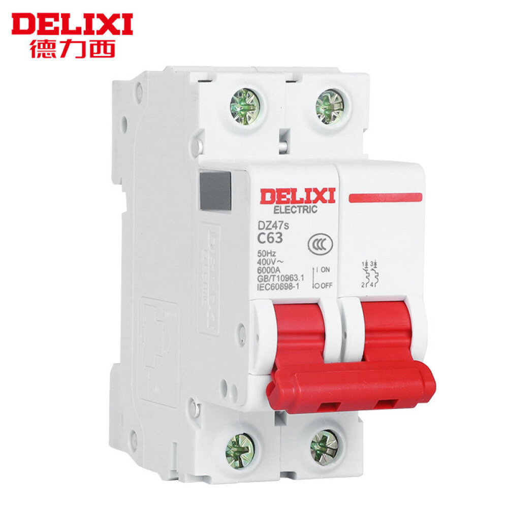 Delixi สวิตช์แอร์เบรกเกอร์ สามเฟส 1P 2P 32a63a 3P DZ47S 4P 100A DZ47S