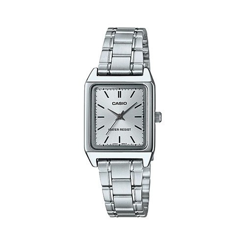 นาฬิกาดิจิตอล Casio นาฬิกาข้อมือผู้หญิง สายสแตนเลส สีเงิน  รุ่น LTP-V007D, LTP-V007D-7EUDF,LTP-V007D-7E