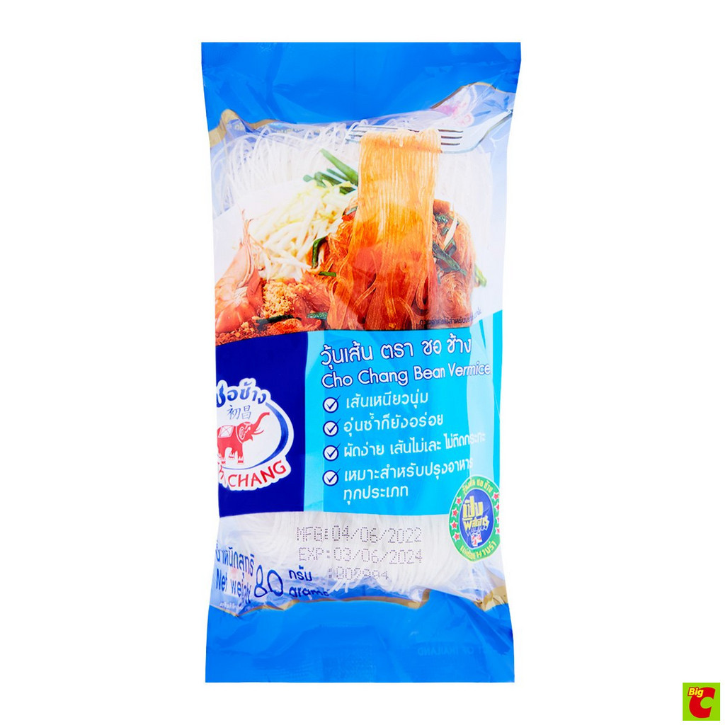 ชอช้าง วุ้นเส้นสำเร็จรูป ขนาด 80 กรัม