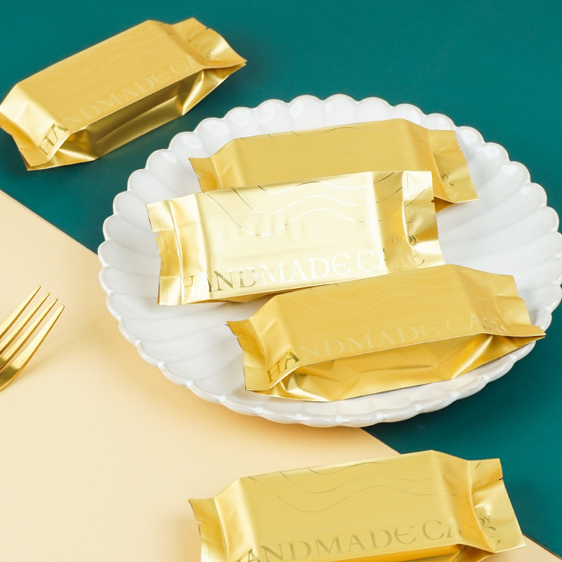 Bakery D'VER ❤️ ถุงซีลทาร์ตสับปะรดทองคำแท่ง  สีทอง สีเงิน แพคละ 48-50 ใบ ซองซีลใส่ขนมสีทอง ถุงซีลทองคำ - รูปที่ 5