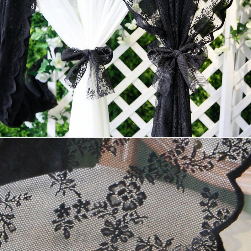 แนะนำ ผ้าม่าน ผ้าม่าน ผ้าโปร่ง แต่งลูกไม้ สีดํา สไตล์ฝรั่งเศส วินเทจ สําหรับตกแต่งหน้าต่าง ระเบียง บ้าน ห้องนอน ราคาพิเศษ มีเก็บเงินปลายทาง