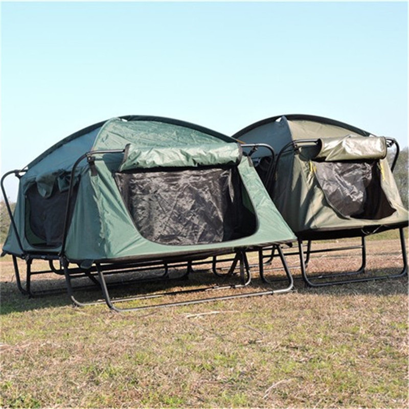 ! #@ Outdoor Ground Tent Outdoor Camping Camping Rain-Proof Thermal Cold-Proof Double-Person Tent Camp Bed Tent