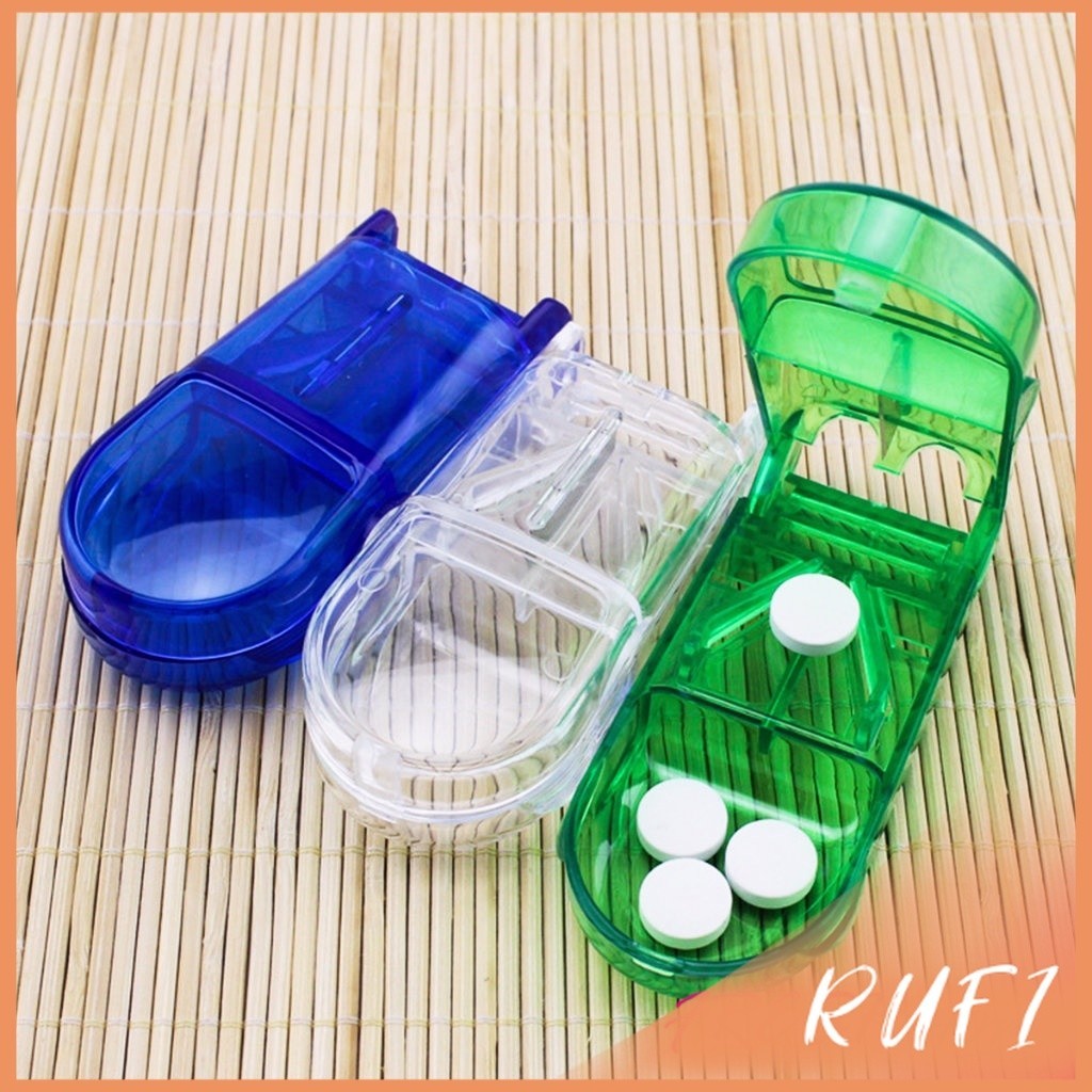 RUFI กล่องตัดยา รุ่นใหม่ ใบมีดคม ที่แบ่งเม็ดยา ที่ตัดเม็ดยา ที่ตัดยา ที่แบ่งยา ตลับใส่ยา pill cutter ราคา ถูกที่สุด ดีลบีเคเค แกลเลอรีภาพที่ 8