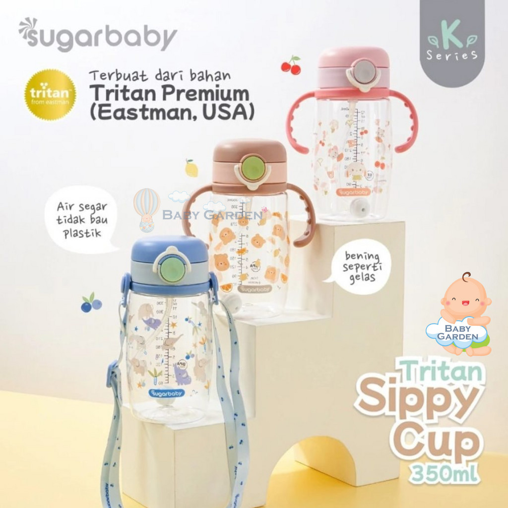 Sugarbaby ถ้วยหัดดื่ม tritan Kseries 350ml ขวดน้ําดื่มสําหรับเด็ก