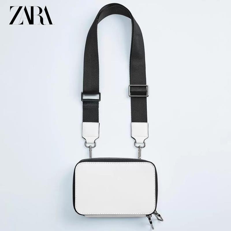 Zara กระเป๋าสะพายไหล่ ทรงสี่เหลี่ยมผืนผ้า ขนาดเล็ก อเนกประสงค์ สําหรับผู้ชาย และผู้หญิง