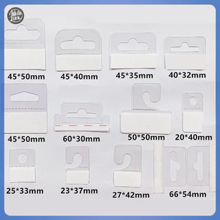 Wl| ใหม่ ตะขอแขวนกระเป๋า กล่องสินค้า ป้ายแท็ก PVC 100 ชิ้น