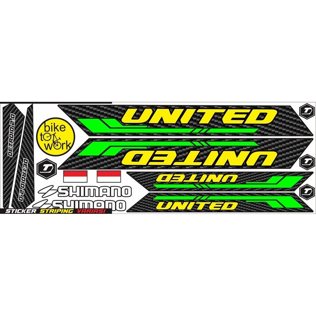 UNIVERSAL UNITED VARIATION STICKERS SIMPLE ELEGANT MOTIFS BMX UNITED STRIPING STICKERS UNITED VARIAT