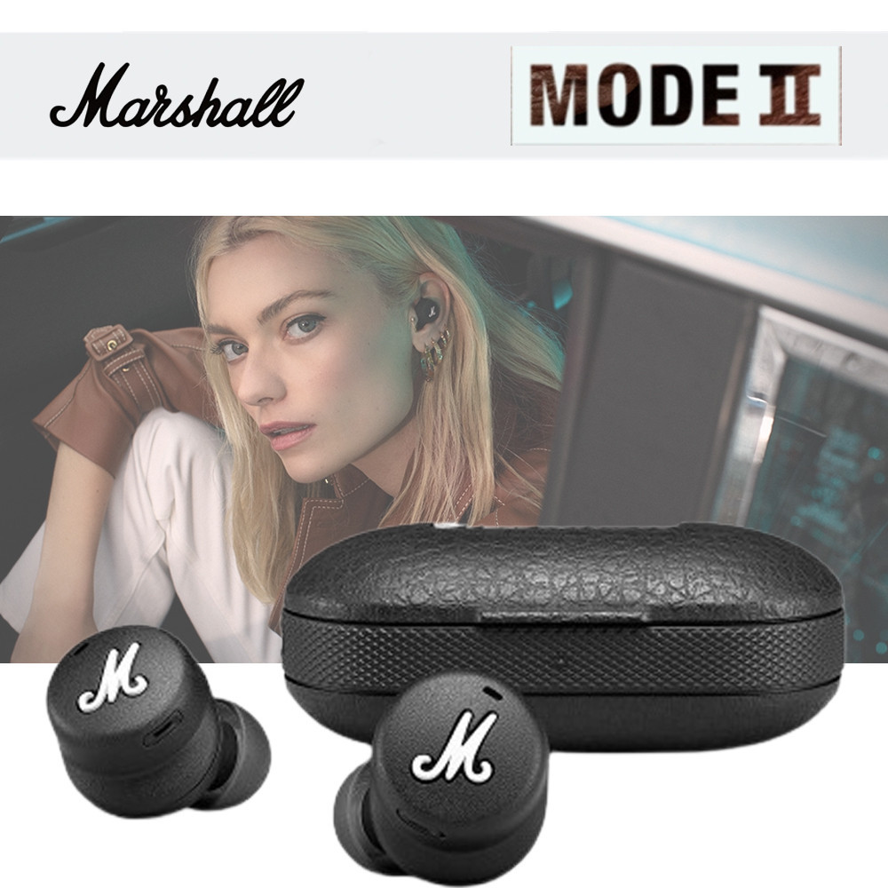 Mar_shall Mode II Headphones หูฟังไร้สาย with Mic หูฟังบลูทูธ หูฟัง TWS Sports Wireless Earphones 25H of Battery Life