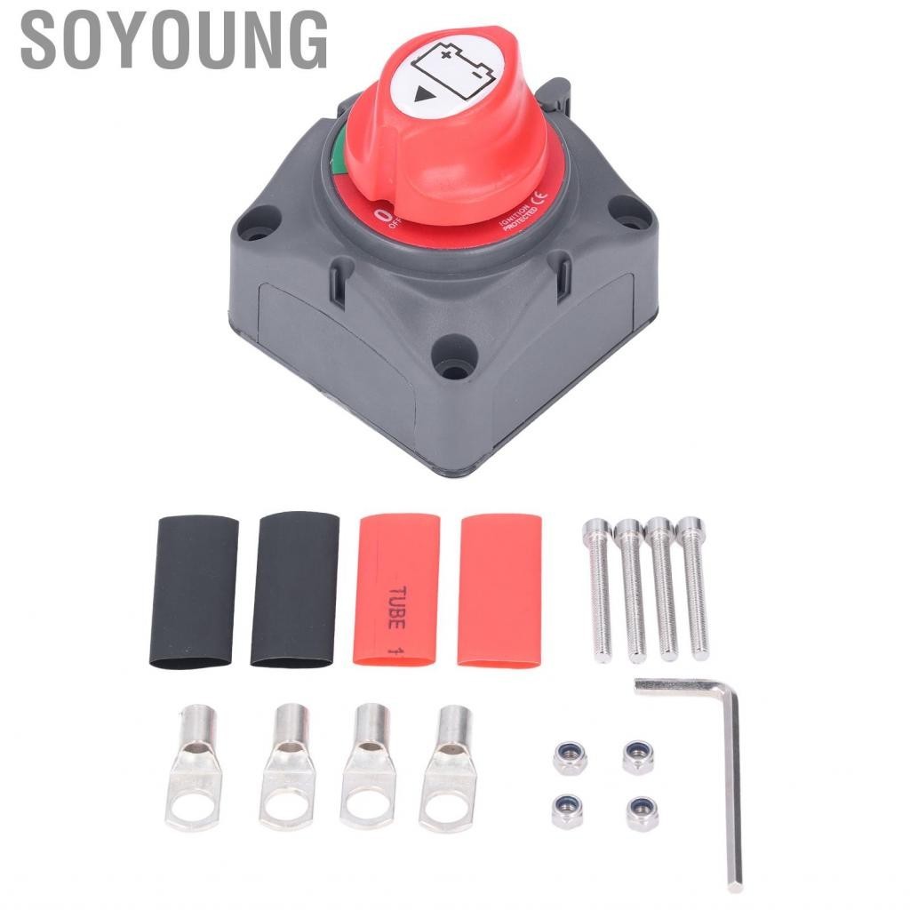 Soyoung แบตเตอรี่ Isolator สวิตช์ตัดไฟ Heavy Duty KNOB 12V-48V สำหรับรถยนต์เรือยอชท์ RVs