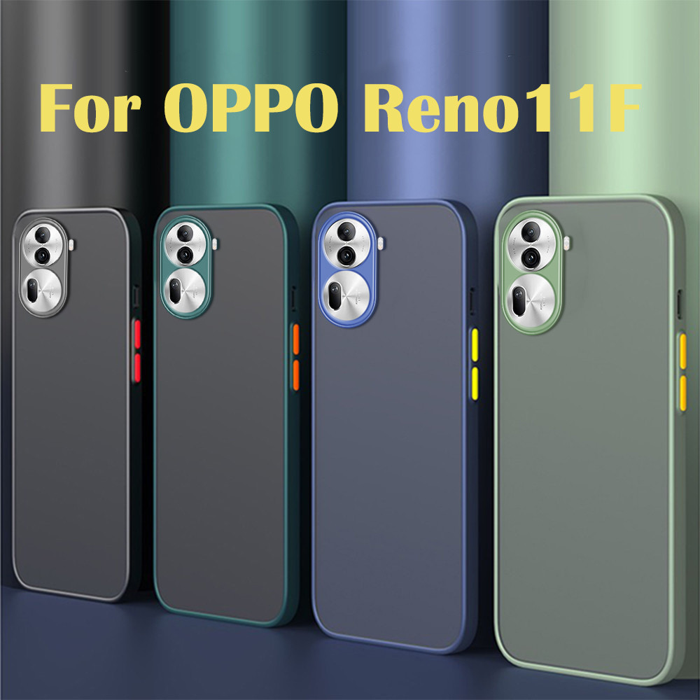 เคสกันกระแทก Reno11F 5G เคสขอบสีหลังด้าน สำหรับ OPPO Reno 11F 11 Pro 10Pro 11Pro เคสกันกระแทก เคสออปโป้Reno 11F 5G