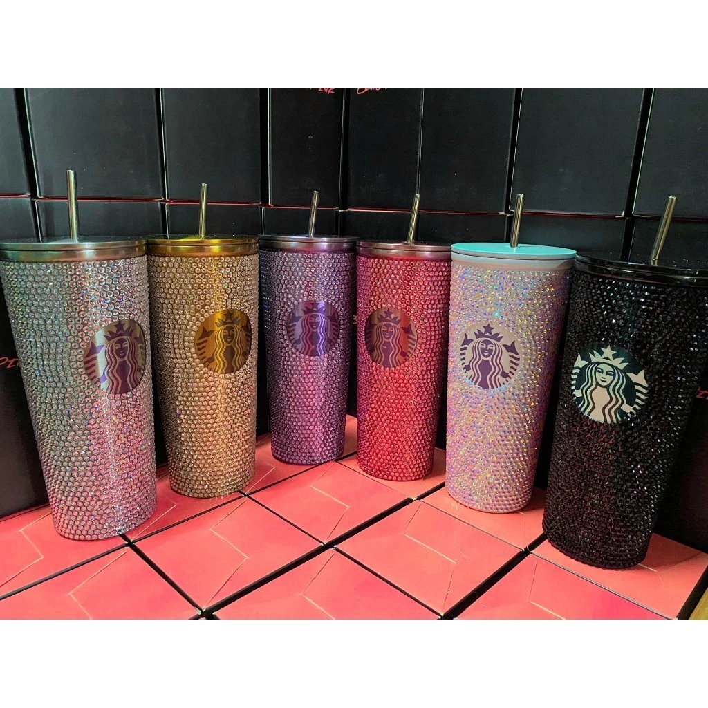 แก้วเก็บความเย็น [สินค้าถ่ายจากงานจริง] แก้ว Starbuck x Blackpink รุ่น Limited งานแต่งเพชรสวยมากกกก...  สแตนเลส 304 thumbnail 4