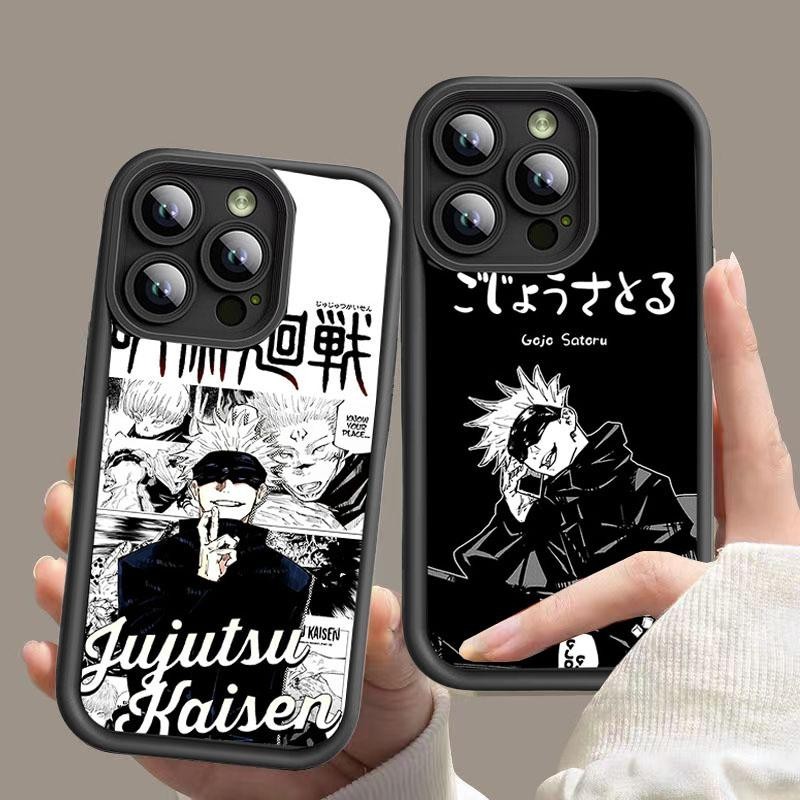เคสซิลิโคนนิ่ม เนื้อแมตต์ ทรงสี่เหลี่ยม ลาย Jujutsu Kaisen Gojo Satoru สําหรับ Xiaomi Redmi Note 12 4G 12 Pro 10 5G 8 11 Pro 9 11S 12S Redmi 12 12C 10 9A 9T 9C A1 A2