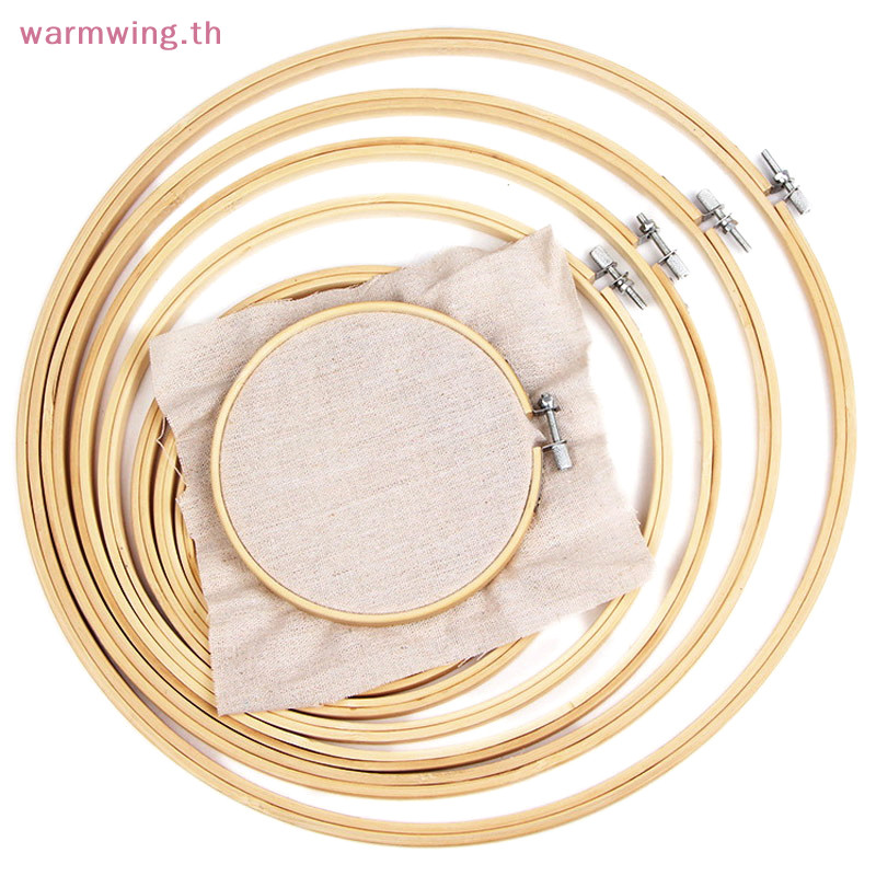 Warmwing กรอบไม้ไผ่เย็บปักถักร้อย Hoop แหวน DIY เย็บปักถักร้อย Paing Cross ชุดรอบกรอบไม้ไผ่เย็บเครื่องมือตกแต่งบ้าน TH