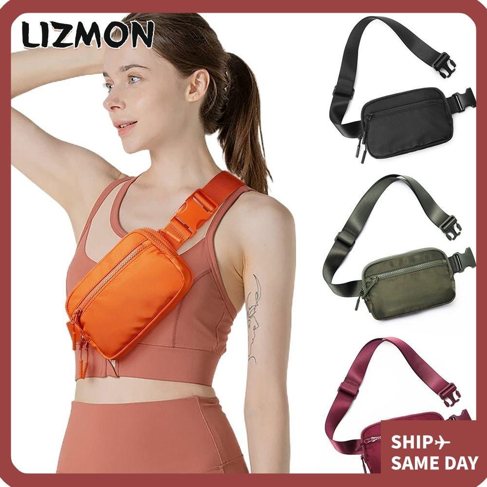 Lizmon Fanny กระเป๋าคาดเอว แต่งซิป 4 ช่อง ขนาดเล็ก น้ําหนักเบา สามารถปรับได้ แฟชั่นสําหรับผู้หญิง และผู้ชาย