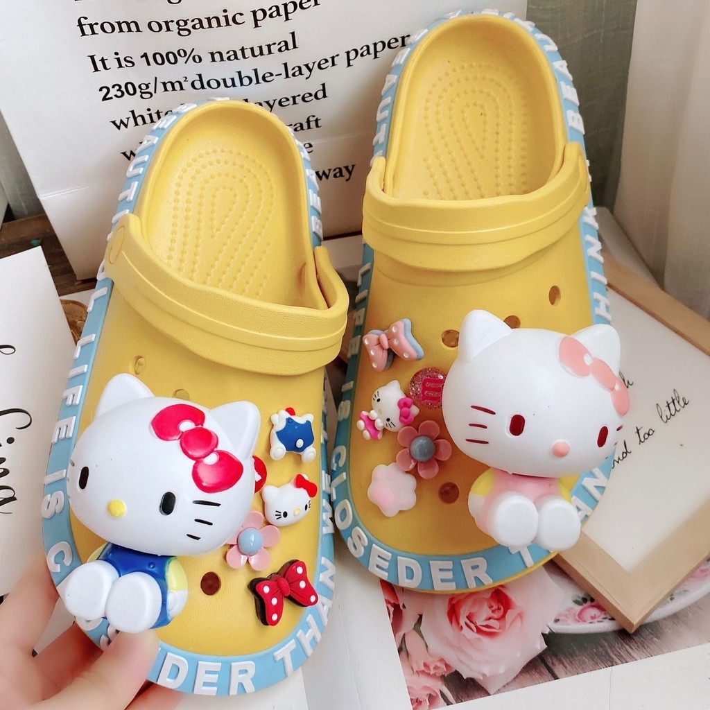 3d Kuromi croc Jibits HelloKitty Jibits Charm อะนิเมะ Sanrio Jibitz Crocks สําหรับเด็กรองเท้าอุปกรณ์เสริมรองเท้า Charms Pin ตกแต่ง