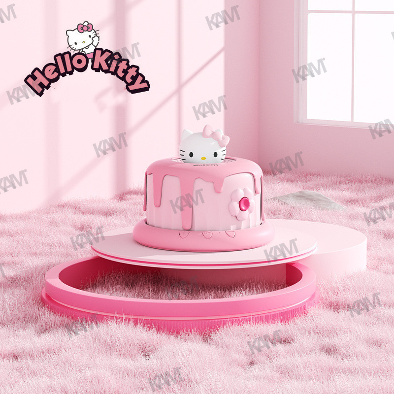 Kam 2024 Sanrio ลําโพงบลูทูธไร้สาย FY03 Kuromi Cake Design TWS Dual Computer Interconnect Lotso Cute Desktop Speaker Hello Kitty 360 องศา สเตอริโอรอบทิศทาง ห้องนอน