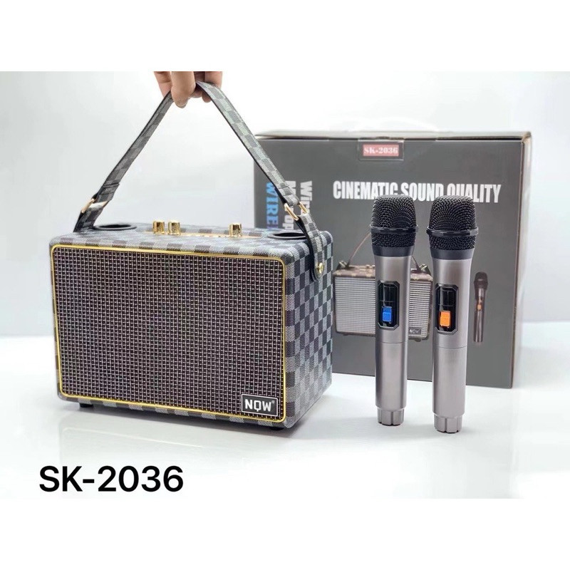 ลำโพงเสียงดี New2022 ตัวใหญ่SK-2036 แถมไมล์ลอย2ตัวเสียงดี ลำโพงบลูทูธ พร้อมอินเทอร์เฟซไมโครโฟนกีตาร์