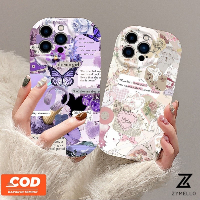Oppo Reno12 F 5G Reno 12 5G Reno11 F Reno 11 5G Reno 10 Reno 8T Reno 8Z Reno 7Z A18 A38 A17 Realme C53 C51 C67 Note50 Reno8 Reno7 Reno6 สดและวินเทจผีเสื้อกันกระแทกTPUสด