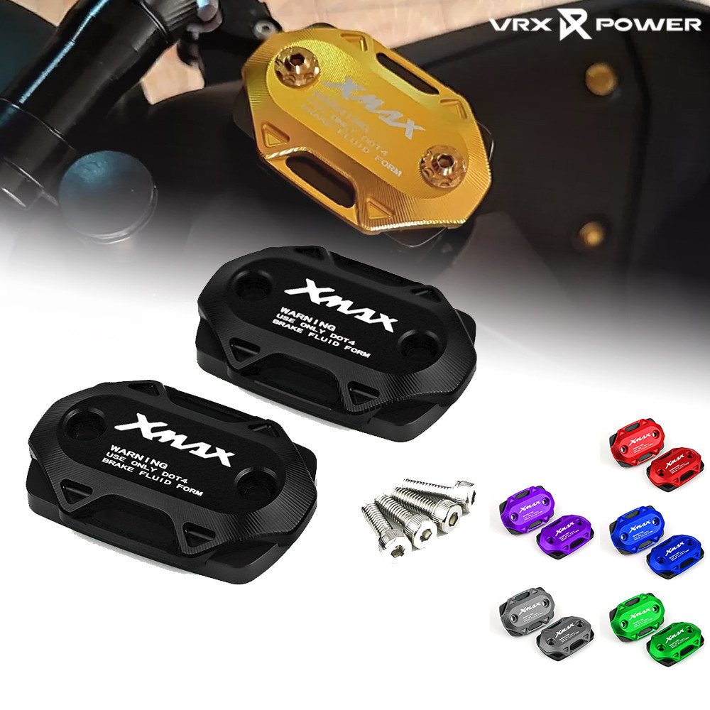 ฝาครอบน้ํามันเบรกหน้า CNC อุปกรณ์เสริมรถจักรยานยนต์ สําหรับ YAMAHA XMAX 300 250 v1 v2 1 คู่