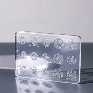 Siy แม่พิมพ์เพ้นท์เล็บคริสตัลพร้อมดอกไม้ผีเสื้อพิมพ์ลายฉลุแม่แบบแกะสลัก Mould