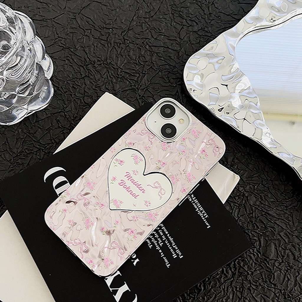 กรณีเข้ากันได้กับ iPhone 16 Pro Max11 12 13 14 15 สีชมพู Bowtie ดอกไม้รูปแบบ Soft TPU Anti-scratch กันกระแทกโทรศัพท์มือถือกรณี Dirt Resistance เปลือกป้องกัน