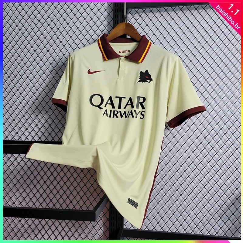 เสื้อกีฬาแขนสั้น ลายทีมชาติฟุตบอล Roma Jersey 20-21