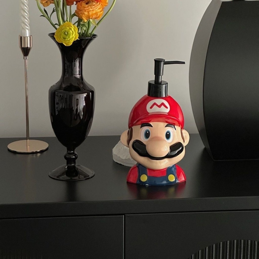 Mario ขวดกด ขวดเจลอาบน้ํา ขวดเปล่า เจลล้างมือ ขวดกด การ์ตูน สนุก ของขวัญ กด ขวด