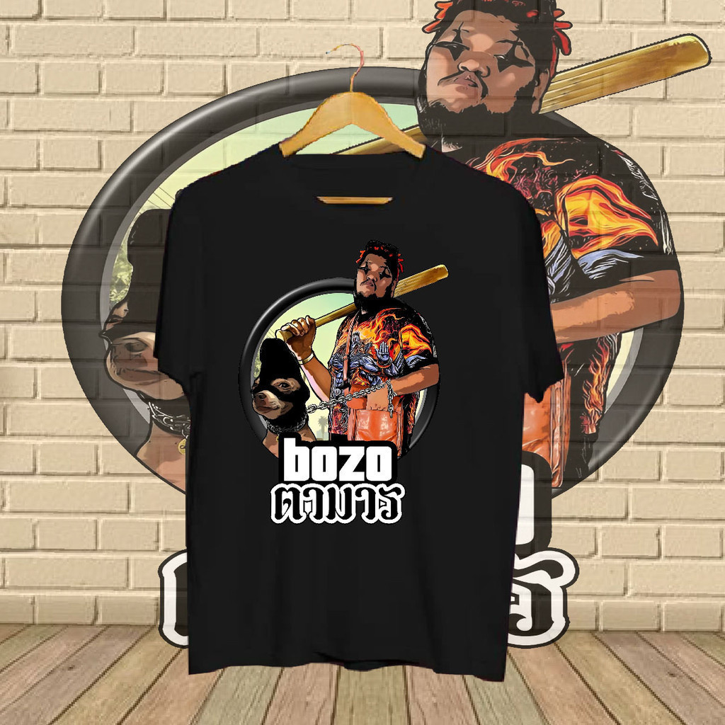 【S-5XL 】เสื้อยืด ผ้าฝ้ายแท้ 100% พิมพ์ลาย Bozo Track up Bozo สําหรับผู้ชาย และผู้หญิง