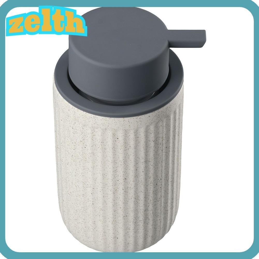 Zelth ขวดปั๊มฟองสบู่เซรามิค สีขาว เติมได้ 5.7 นิ้ว สําหรับห้องครัว