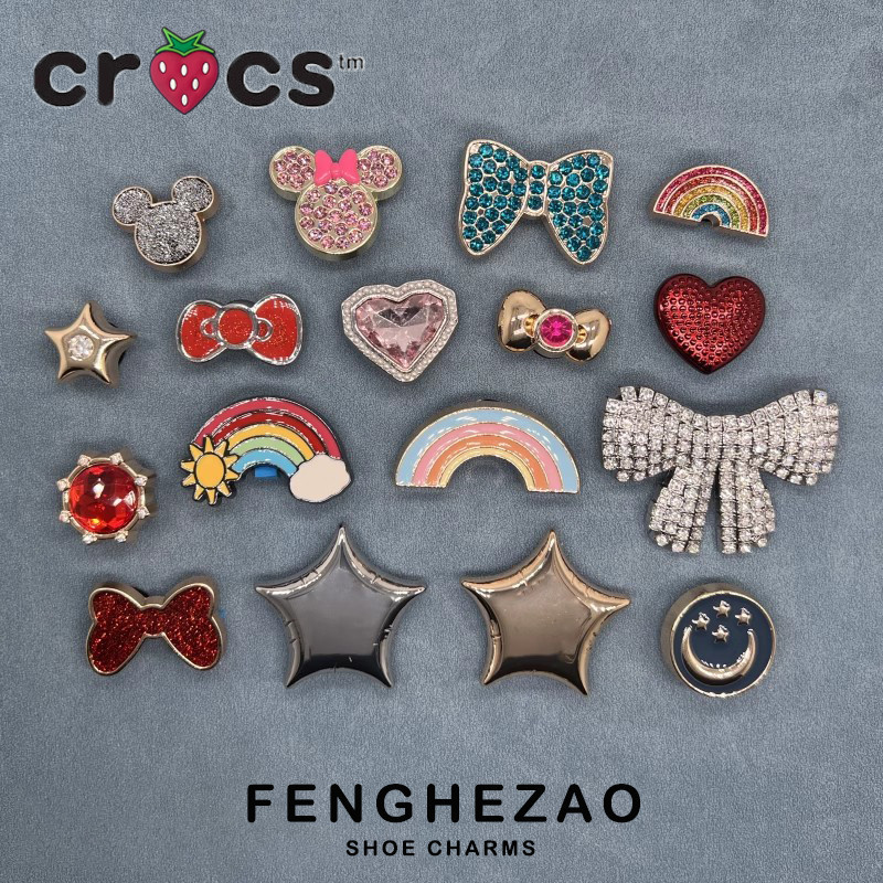 Jibbitz Crocs Charm ใหม่ อุปกรณ์เสริม รูปดอกไม้ สําหรับตกแต่งรองเท้า Crocs DIY 2024 ตัวติดรองเท้า crocs