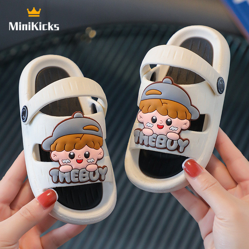 MiniKicks รองเท้า เด็ก รองเท้าแตะเด็กผู้ชาย รองเท้าแตะเด็ก 2024 NEW 1D2Y10C60B2 14Z240403
