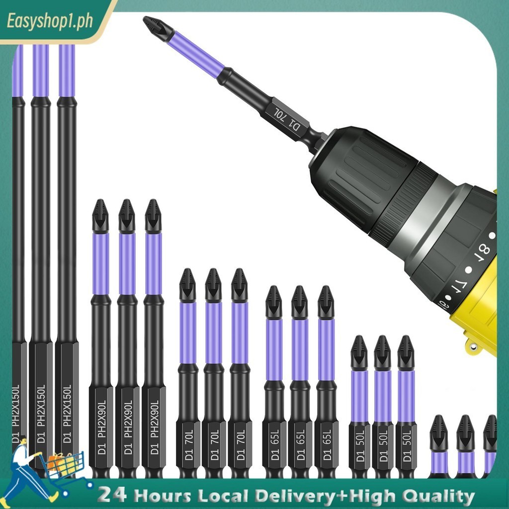 18 ชิ้นแม่เหล็กชุด Bit Anti-Slip Impact สกรูไดร์เวอร์ชุด Bit D1 ไขควงไฟฟ้า Bit SHOPTKC2086