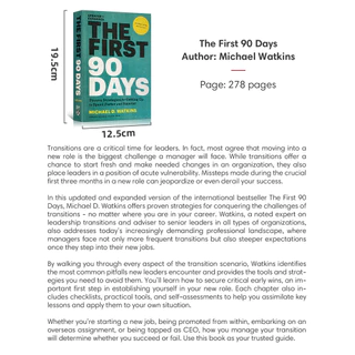 The First 90 Days By Michael Watkins Proven Strategies for Getting Upto Speed Faster and Smarter