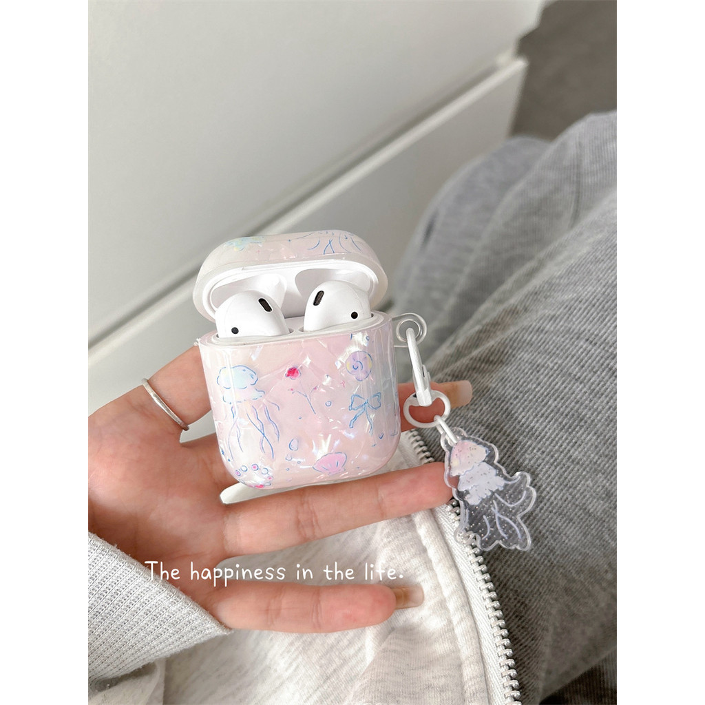 แมงกะพรุนสําหรับ Airpods 1/2 3 Pro Pro2 Pro3 Airpods4 ชุดหูฟังไร้สายบลูทูธป้องกันกรณี AirPods pro2 Pro3 3 4 หูฟังป้องกันกรณี