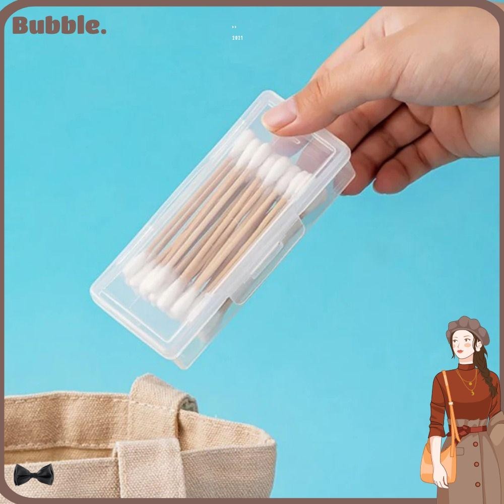 Bubble กล่องใส่ยา สําลีก้าน ทรงสี่เหลี่ยม กันฝุ่น อเนกประสงค์