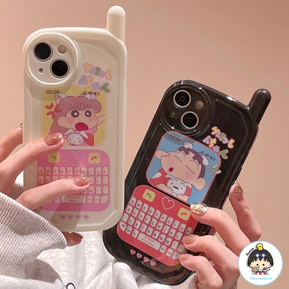 เคสโทรศัพท์มือถือ TPU แบบนิ่ม ลายการ์ตูนชินจัง กันกระแทก สําหรับ IPhone 11 15 14 13 12 Pro Max X XR 8 7 Plus