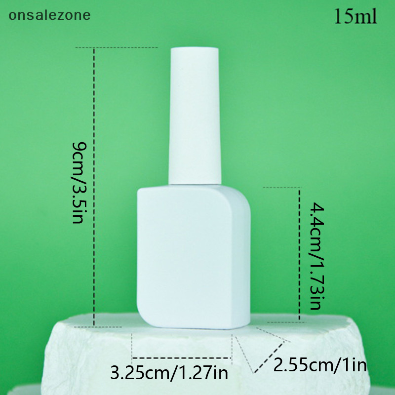 Ozth ขวดแก้วเปล่า 8 10 12 15 มล. เนื้อแมตต์ สีขาว สําหรับใส่ยาทาเล็บ เจล