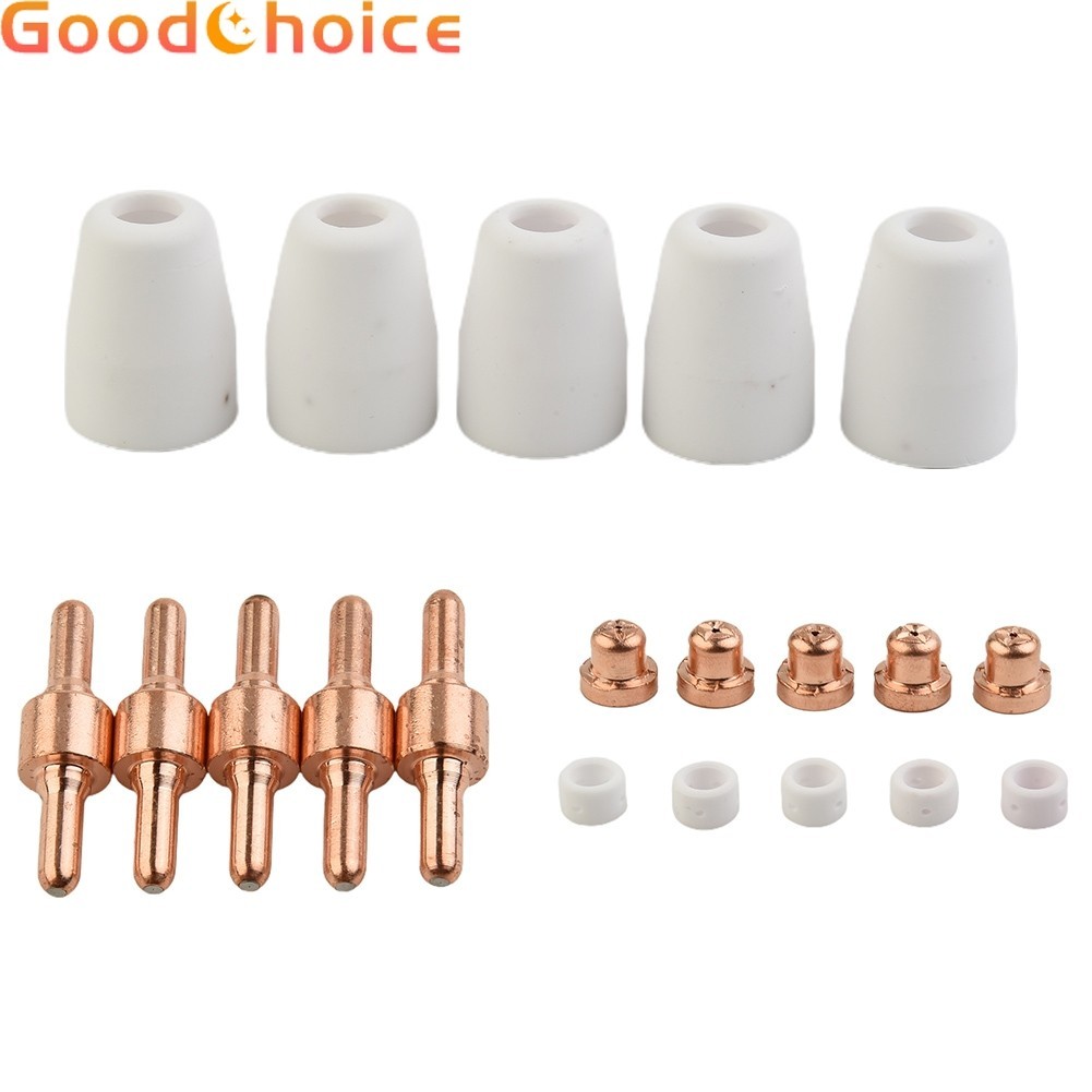 【Good】ชุดหัวตัดพลาสม่า อิเล็กโทรด PT-31 สําหรับเครื่องตัดพลาสม่า CUT40 50 20 ชิ้น