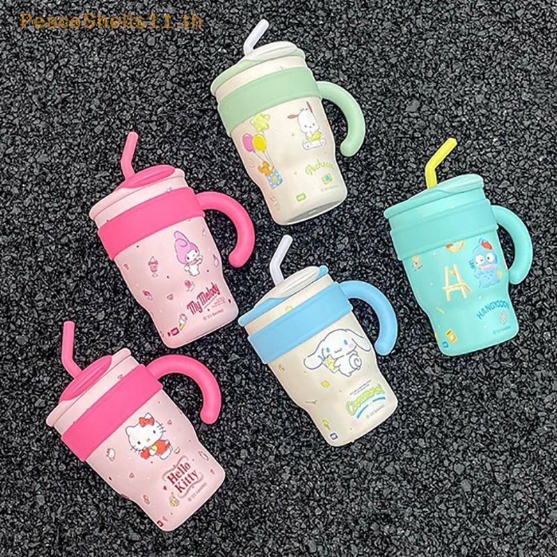 Peaceshells การ์ตูนถ้วยน้ําสแตนเลสน่ารัก 700ml ขวดน้ําฉนวนขนาดใหญ่ความจุฟาง Thermos ถ้วย Drinkware TH