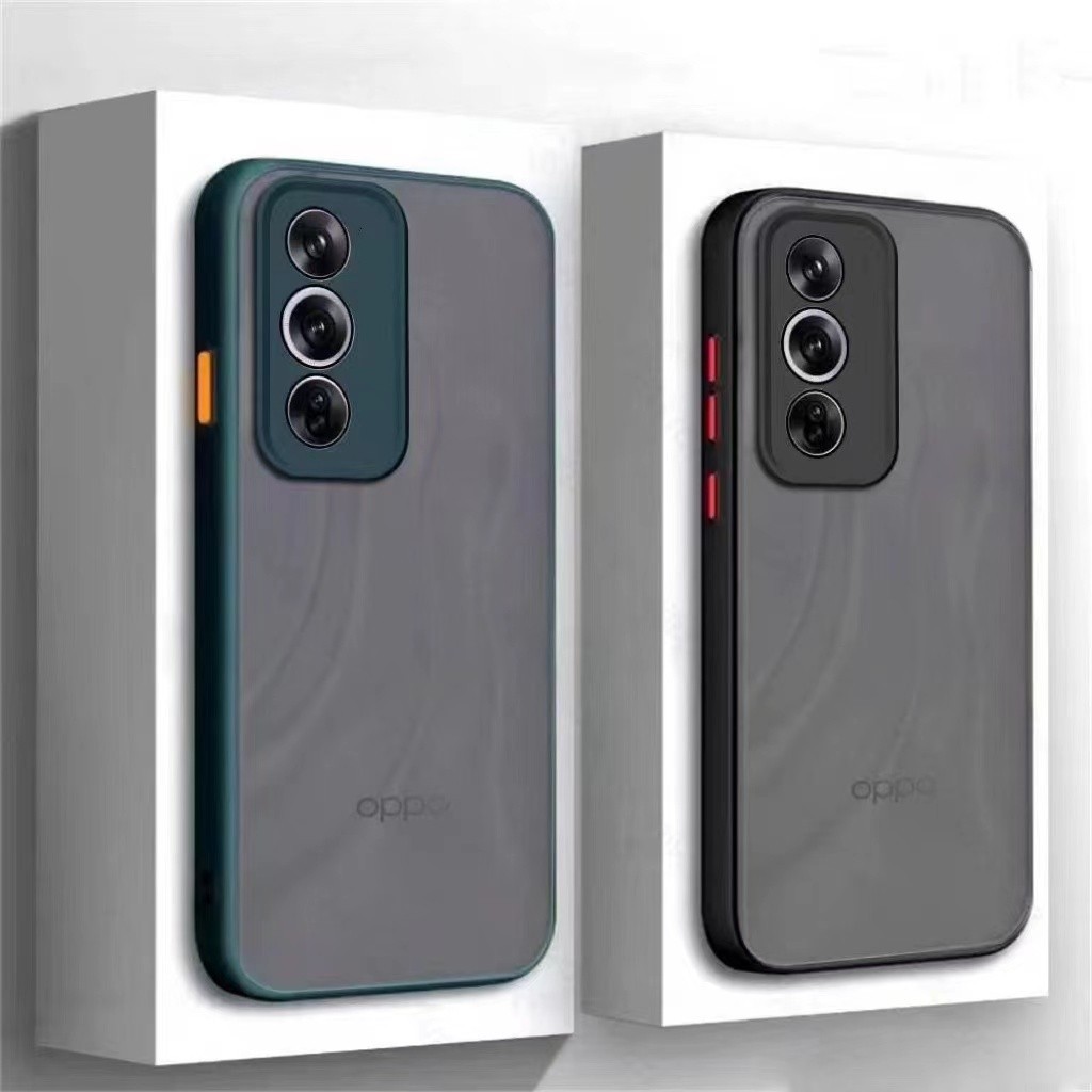 ตรงรุ่น A3Pro เคสขอบสีหลังด้าน สำหรับ Oppo A3Pro เคสกันกระแทก ออปโป A3โปร A3X A3 4G A60 A57 A77S A38 A18 A58 A78 Reno12