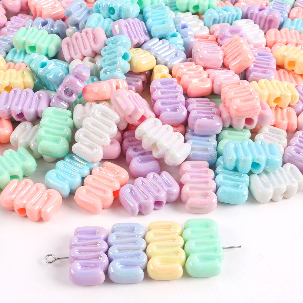 10pcs AB Mixcolor อะคริลิคคุกกี้ลูกปัดหลวม Spacer ลูกปัดสําหรับเครื่องประดับทํา Diy สร้อยข้อมือสร้อยคอโทรศัพท์ Chain Decor Craft